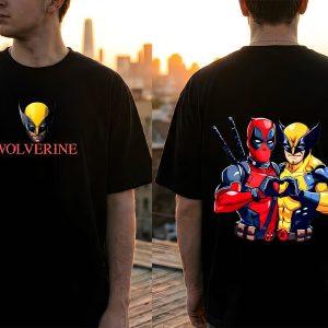 " BFF Wolverine & DeadPool" Unisex Oversized Graphic Tee