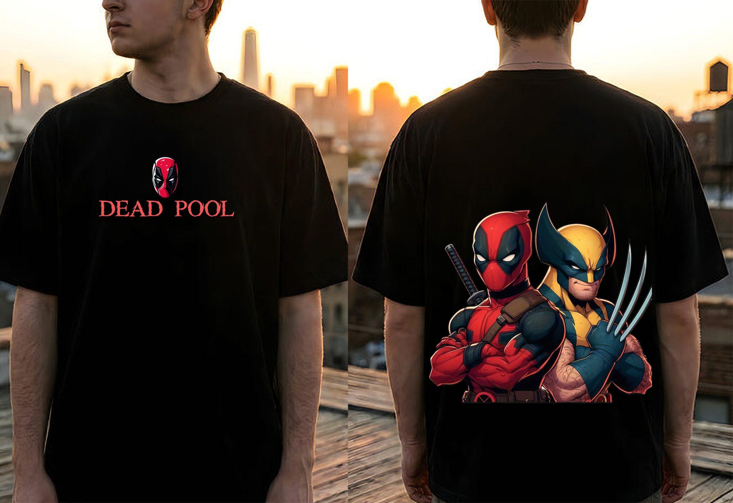 " DEADPOOL WOLVERINE BFF " Unisex Oversized Graphic Tee