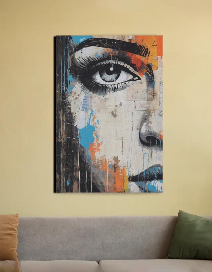 Abstract Spectrum Portrait | Oil Painting Canvas 20 x 30 Inches