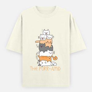 " The Purr-Amid " Unisex Oversized Graphic Tee