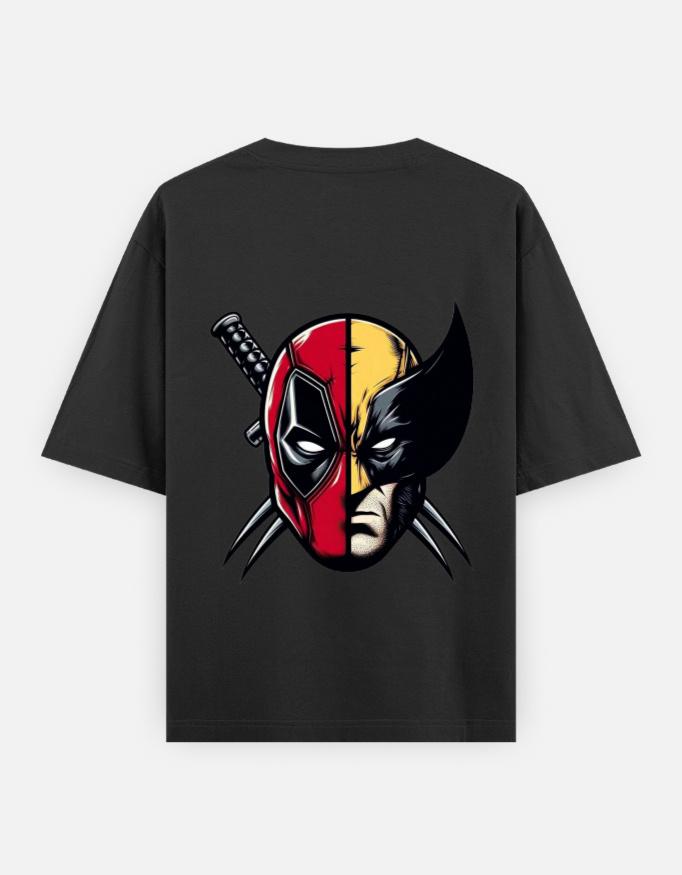 " Claws & Katanas " Unisex Oversized Graphic Tee - Image 3