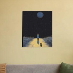 Journey Home Under the stars Oil Painting Canvas
