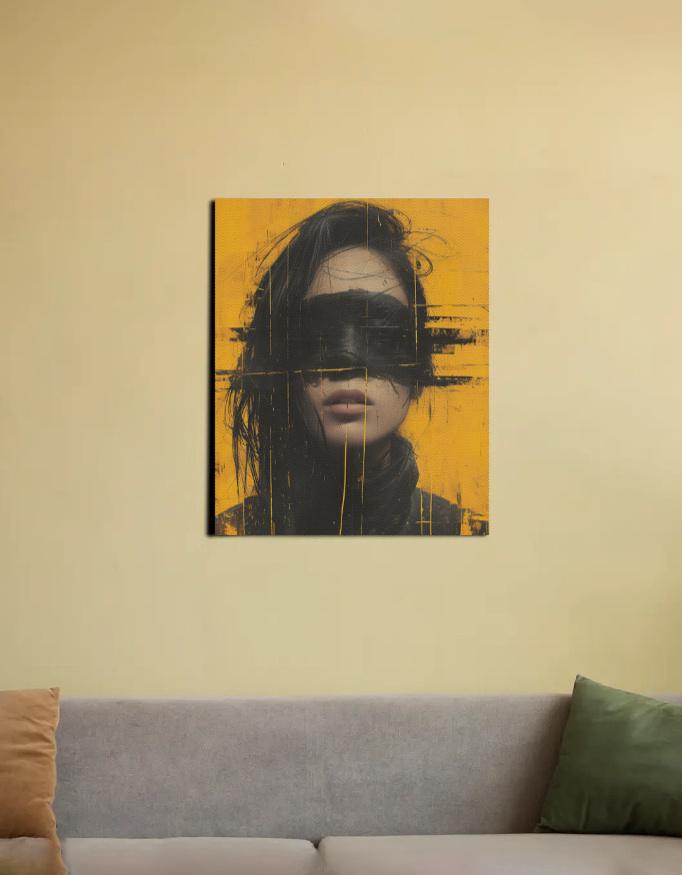 Gilded Eclipse Portrait Canvas Art