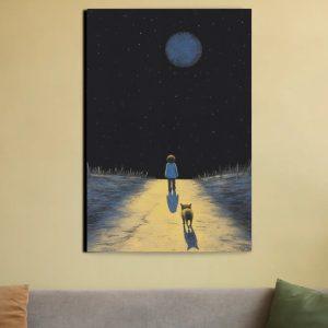 Journey Home Under the stars Oil Painting Canvas
