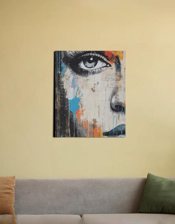 Abstract Spectrum Portrait | Oil Painting Canvas