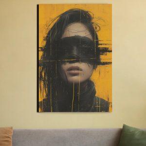 Gilded Eclipse Portrait Canvas Art