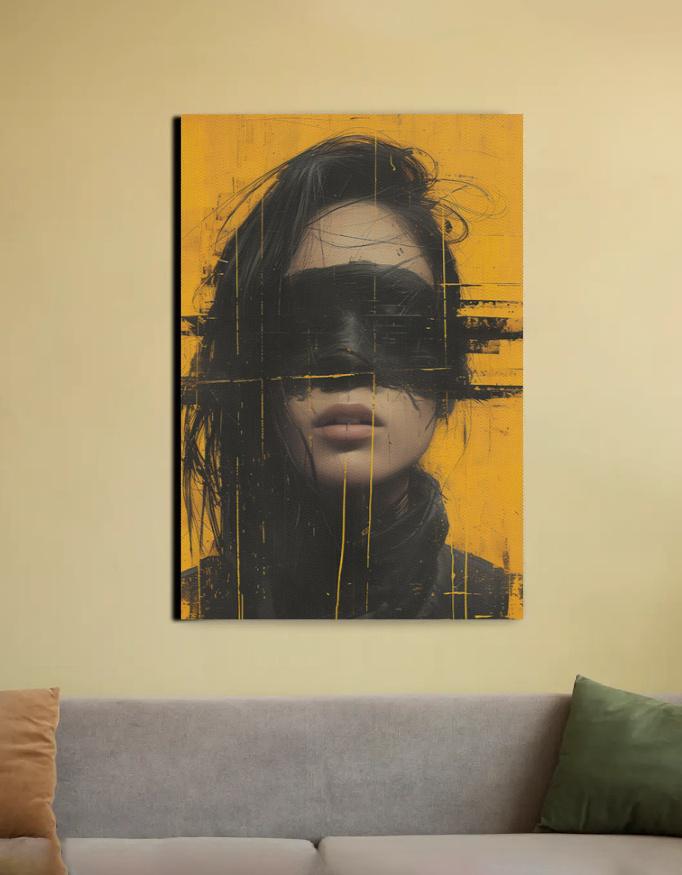 Gilded Eclipse Portrait Canvas Art